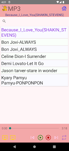 Android application MP3 Player screenshort