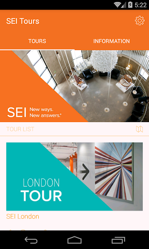 Android application SEI Tours screenshort
