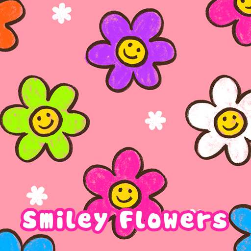 Smiley Flowers Theme +HOME  Icon