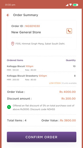 Android application Vitran Partner screenshort