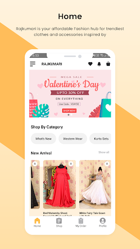 Android application Rajkumari Fashion Shopping App screenshort