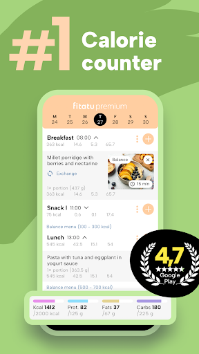 Screenshot of Fitatu Calorie Counter & Diet