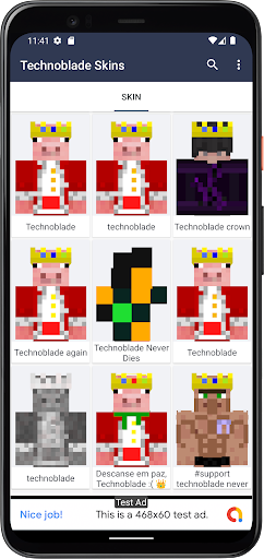 Android application Technoblade Skins screenshort