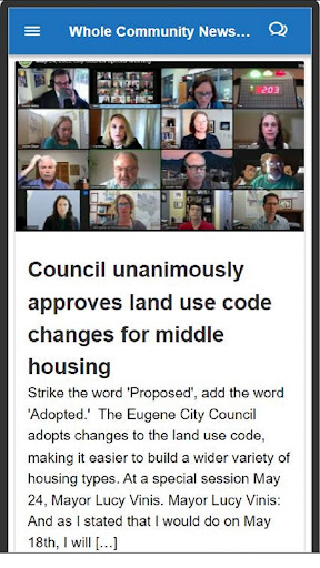 Whole Community News Screen 3