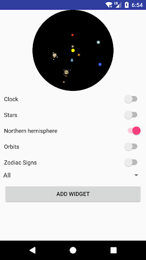 Space Watchface and Widget Screenshot