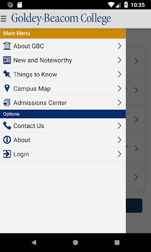 Android application Campus Web - Goldey-Beacom Col screenshort