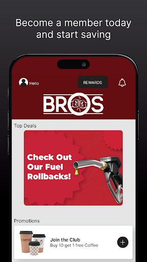 Android application Bros Rewards screenshort
