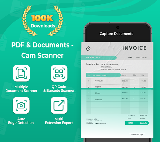 Android application Camcard Document & PDF Scanner screenshort