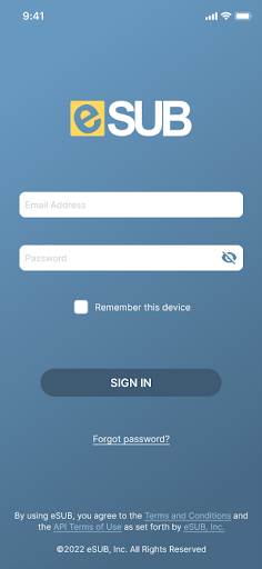 eSUB Cloud 2.0 Screen 2