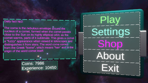 Android application Space Factor screenshort