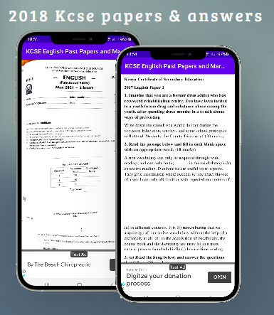 Android application Kcse 2018: past papers. screenshort