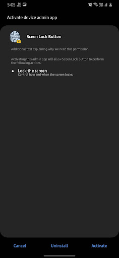 Screen Lock Button Fingerprint, FaceId