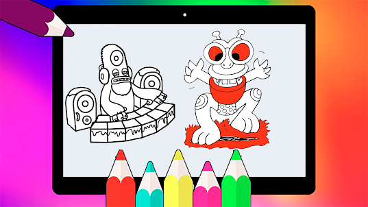 Mammott monsters Coloring book
