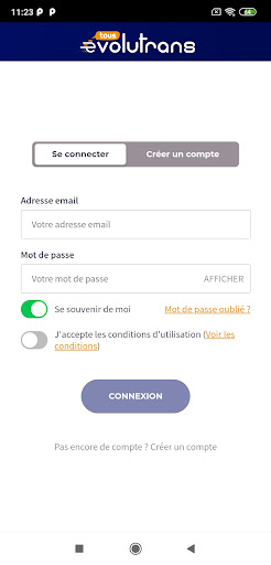 Android application Tous Evolutrans screenshort