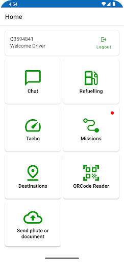 Android application BP + Aral for EETS - Driver screenshort