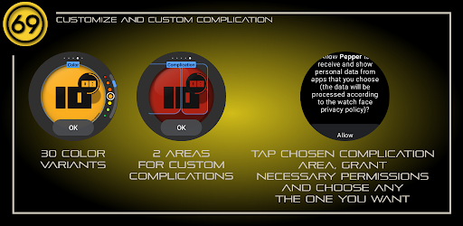 [69D] Pepper digital watchface Screen 3