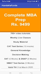 CAT MBA Exam Prep by Handa Ka Screenshot