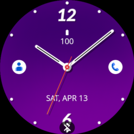 Violet Analogue Watch Face Latest Icon
