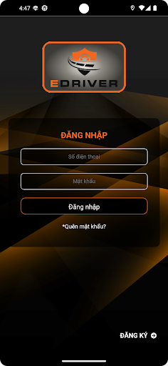 Android application Zovotu Tài xế screenshort