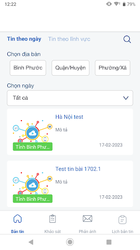 Android application TTTM Bình Phước screenshort