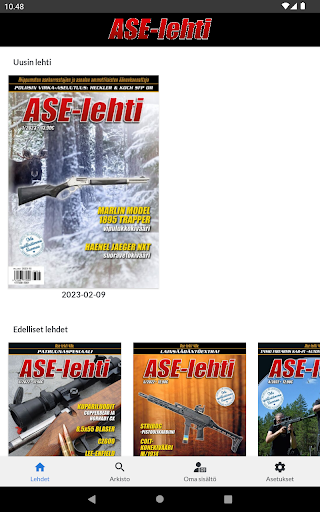 Ase-lehti Screen 3