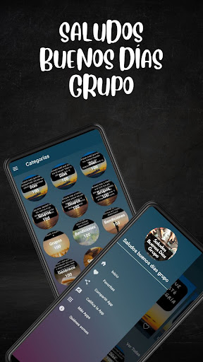 Android application Saludos buenos días grupo screenshort
