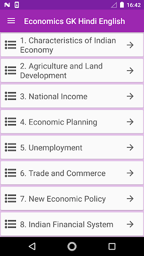 Economics GK Hindi English Screen 2