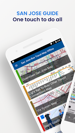 Android application San Jose Bus Travel Map screenshort