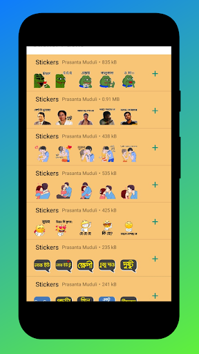 Android application Bengali Stickers WAStickers fo screenshort