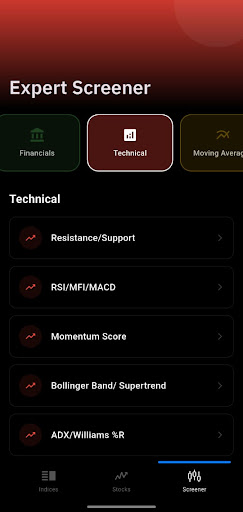 NASDAQ  NYSE Stock Screener