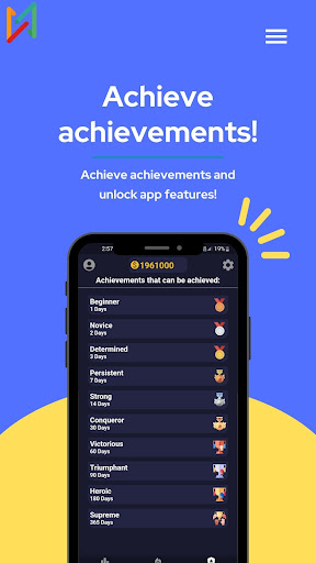 Android application Quit of your addictions screenshort