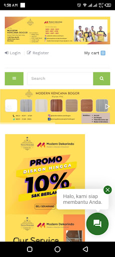 Android application Modern Kencana Bogor screenshort