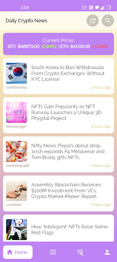 Android application Daily Crypto News screenshort