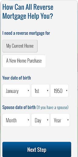 Reverse Mortgage Calculator Screen 3