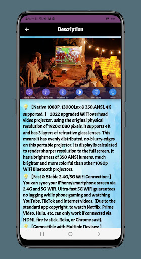 Raydem Projector Guide Screen 2