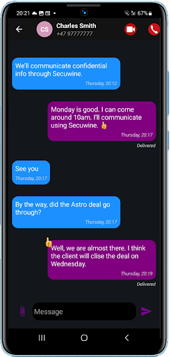 SecuWine Messenger Screen 3