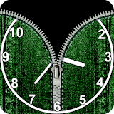 analog clock zipper lock icon