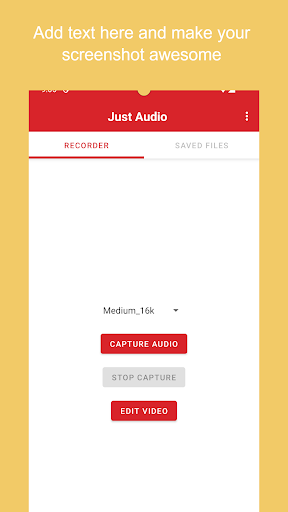 Android application Just Audio screenshort