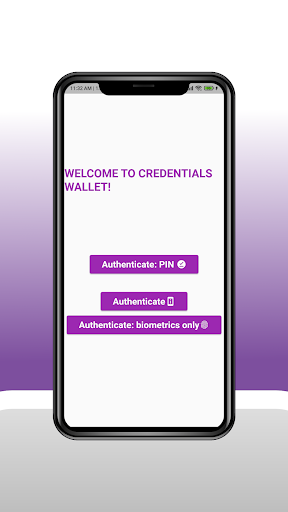 Android application Credentials Wallet screenshort