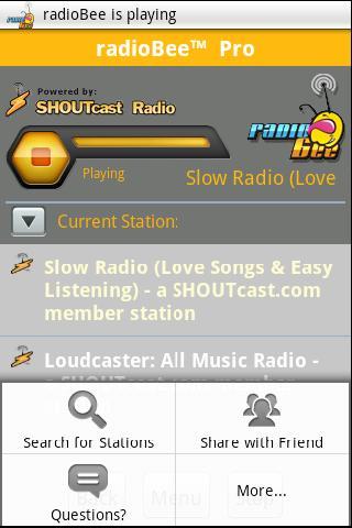 Android application radioBee Pro - radio app screenshort