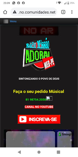 Rádio Missão Adorai Sintoniza Screen 2
