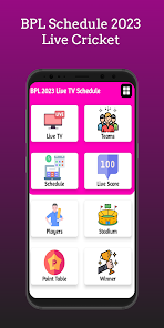 BPL 2023 Live TV Schedule 1.4 APK + Mod (Unlimited money) إلى عن على ذكري المظهر