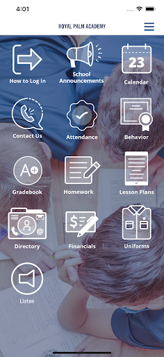Royal Palm Academy Family App Screen 2