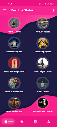 Android application Life Quotes screenshort