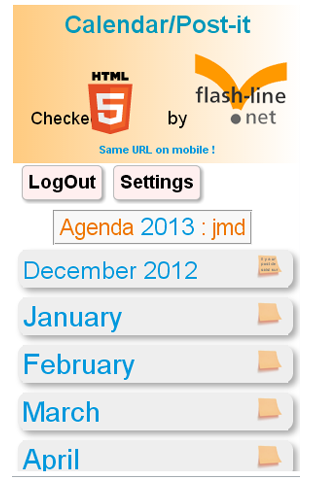 Android application Apix Calendar screenshort