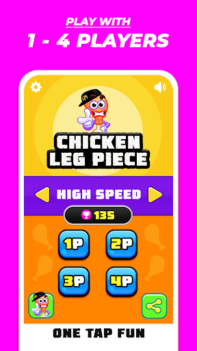 Chicken Leg Piece Fun Race