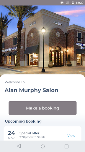 Android application Alan Murphy Salon screenshort