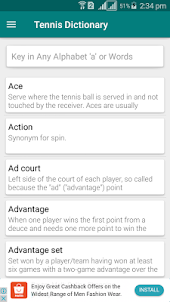 Tennis Dictionary