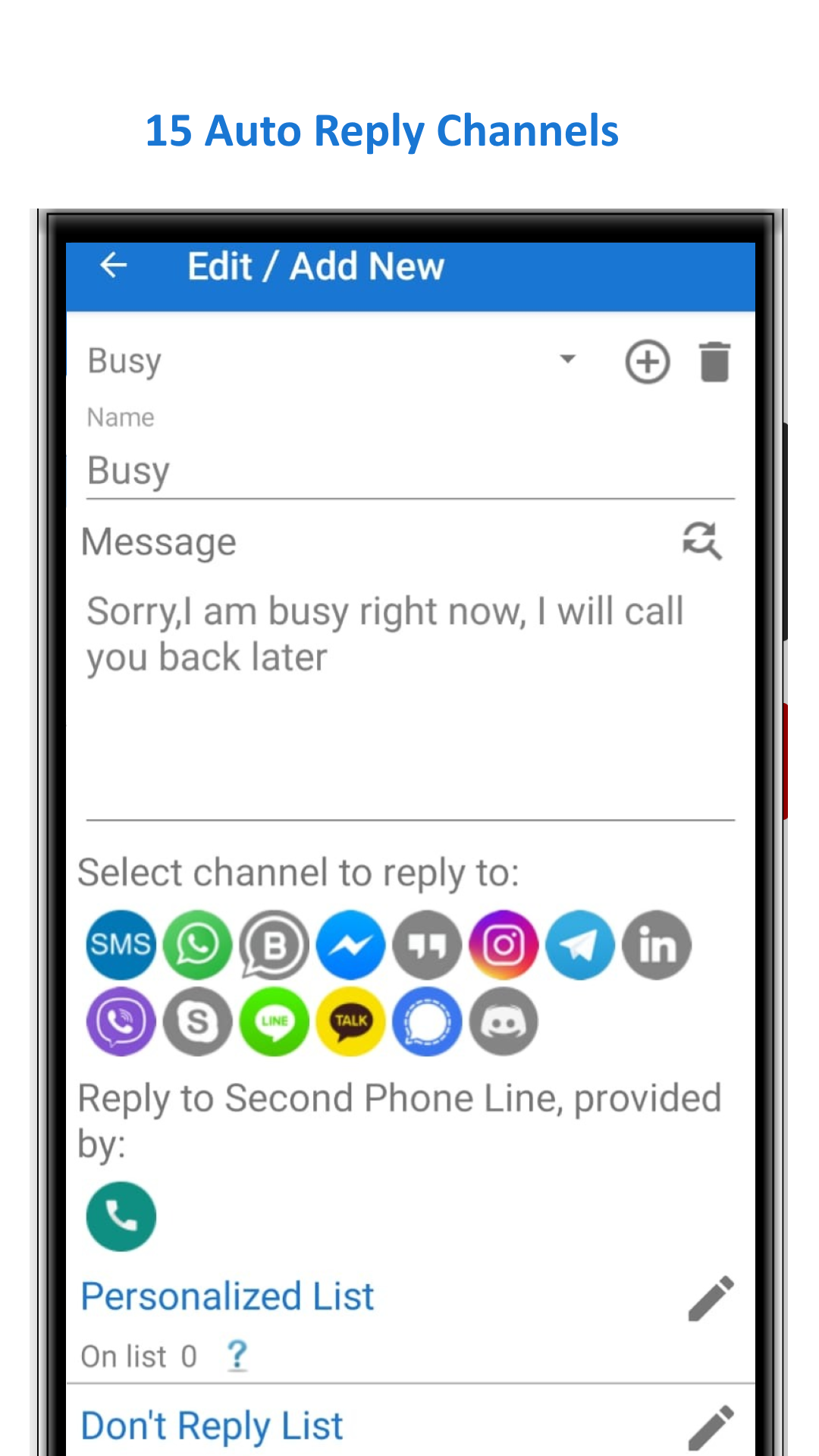 Android application SMS Auto Reply - Autoresponder screenshort