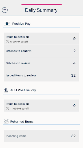 Android application Nevada State Bank Positive Pay screenshort